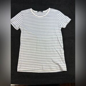 Brandy Melville Light Blue and White Striped Top